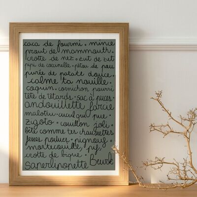 Little big words! - children's poster - humorous illustration - handmade in France