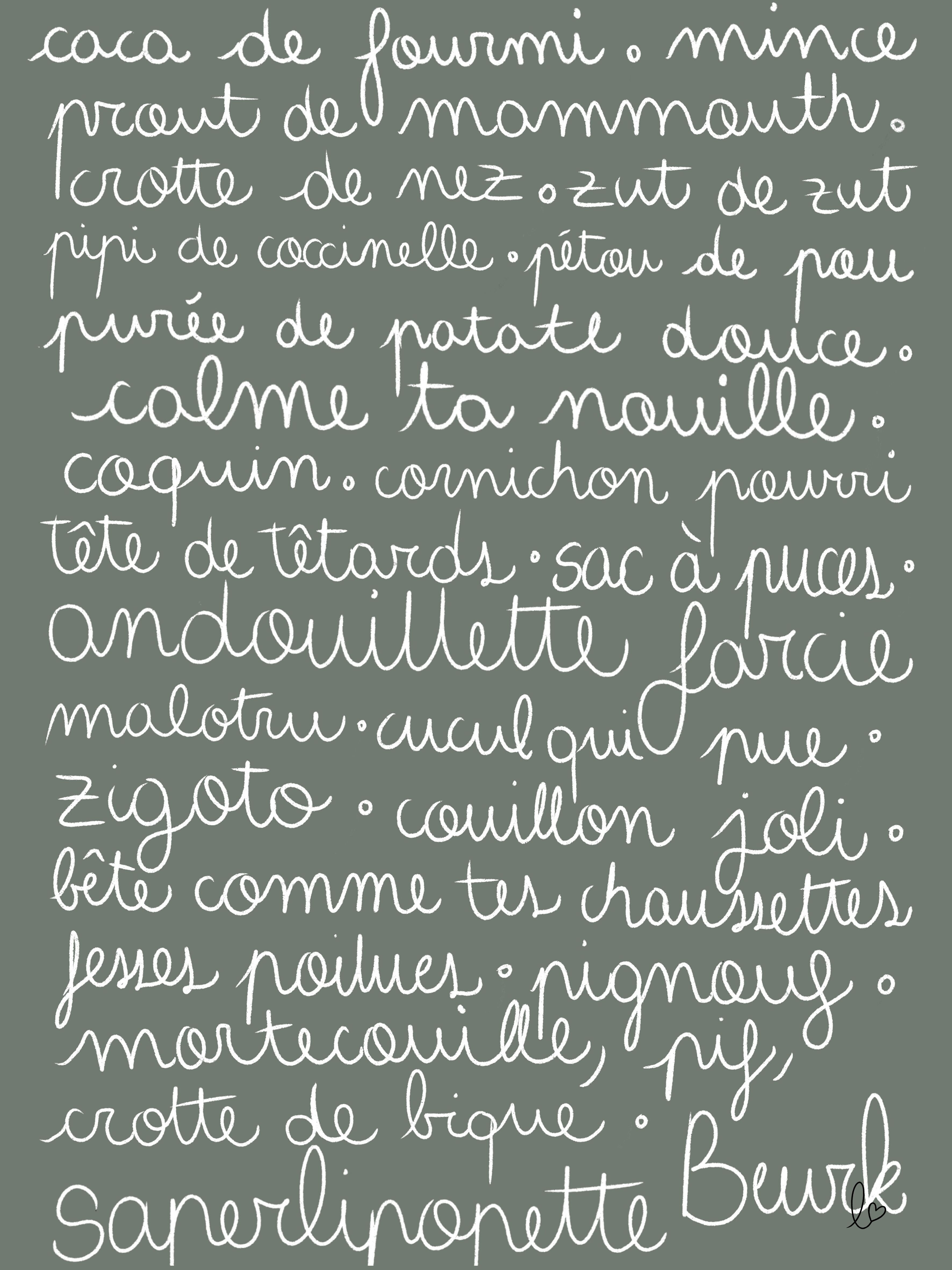 Little big words! - children's poster - humorous illustration - handmade in France