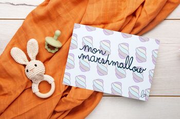 Mon marshmallow - carte anniversaire - fait main en france 2