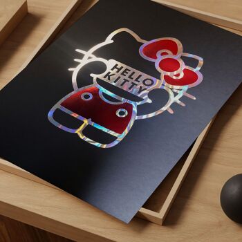 Affiche Hello Kitty - Sign holographique 2