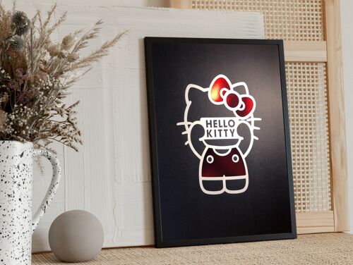 Affiche Hello Kitty - Sign blanc et rouge