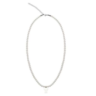 Pearl Necklace-Stainless Steel-Angel