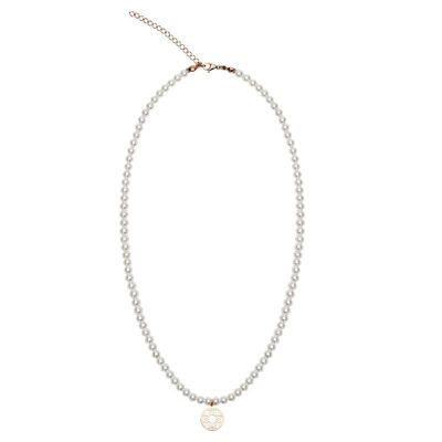 Pearl Necklace-Rosegold Pl.-Mandala Of Love