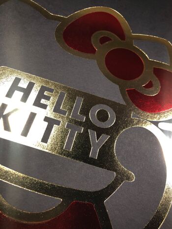 Affiche Hello Kitty - Sign or et rouge 2