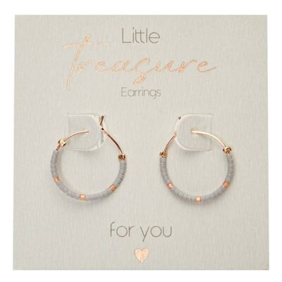 Boucle d'oreille-"Petit Trésor"-Gris