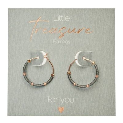 Earring-"Little Treasure"-Petrol