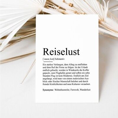 Postkarte REISELUST Definition