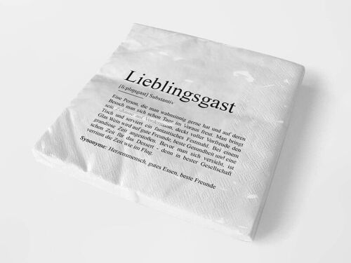 Serviette LIEBLINGSGAST Definition