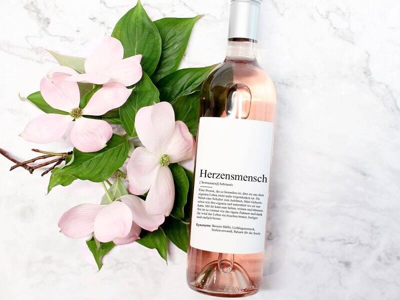 Flaschenbanderole HERZENSMENSCH Definition