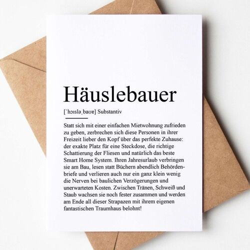 Grußkarte HÄUSLEBAUER Definition