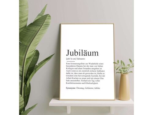 Poster JUBILÄUM Definition