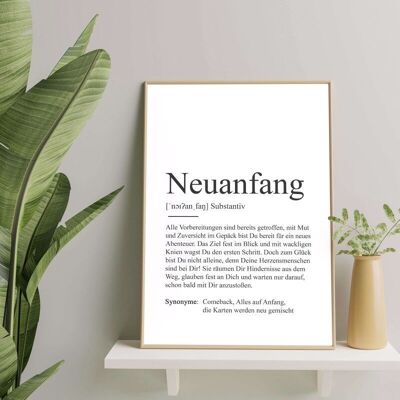 Poster NEUANFANG Definition