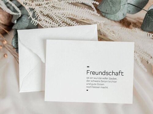 Postkarte FREUNDSCHAFT Statements