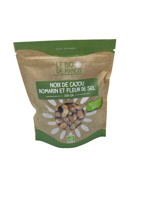 Noix de cajou au romarin & fleur de sel 200g