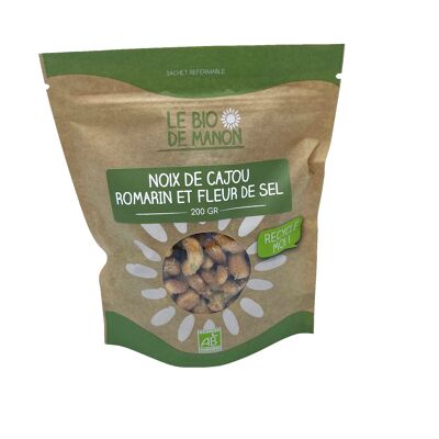 Noix de cajou au romarin & fleur de sel 200g