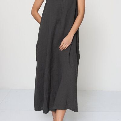 Long sleeveless linen dresses REF. 1291