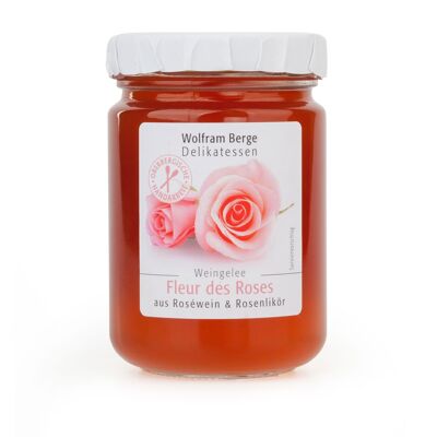 Fleur des Roses, wine jelly made from rosé wine and rose liqueur
