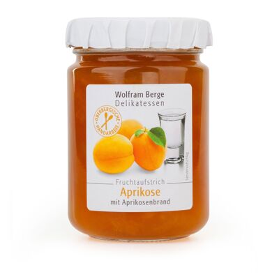 Apricot fruit spread with apricot brandy, 180g jar of our own production