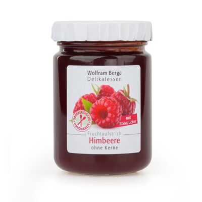 Raspberry fruit spread without seeds