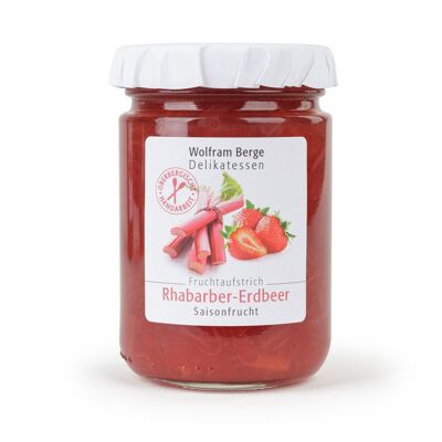 Rhubarb-strawberry fruit spread with Sicilian blood orange juice