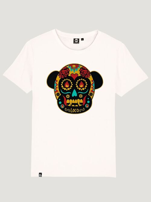 Camiseta Loco Monky Loco MEXICO color Old White NUM wear