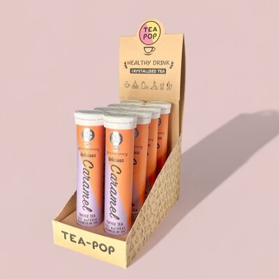 Tea-Pop al caramello, tè cristallizzato naturale al 100%.