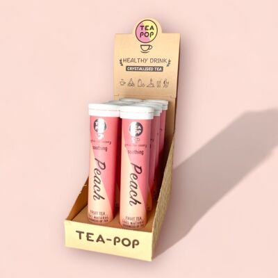 Pfirsichgrüner Tee-Pop, 100 % natürlicher kristallisierter Tee