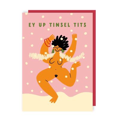 Pack de cartes de Noël Tinsel Tits de 6