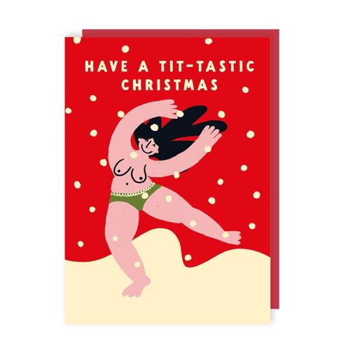 Tit-tastic Christmas Card Pack of 6