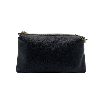 SAC 2 COMPARTIMENT CUIR GRAINE ZOE NOIR 1