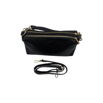 SAC 2 COMPARTIMENT CUIR GRAINE ZOE NOIR 4