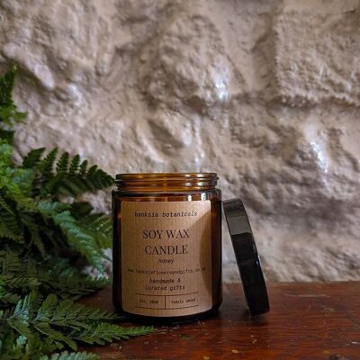 Honey Hand Poured Soy Wax Candle