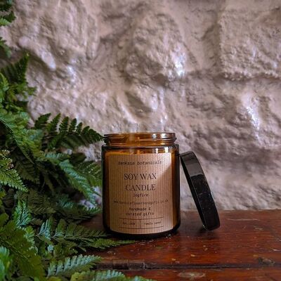 Log Fire Hand Poured Soy Wax Candle