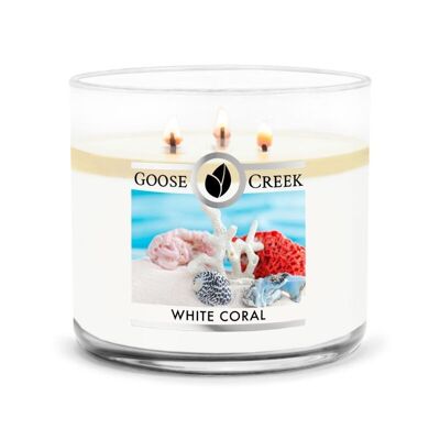 Bougie Goose Creek Corail Blanc®411 grammes