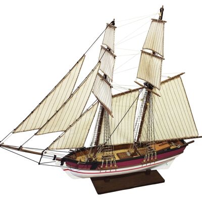 Maquette de voilier, goélette 'Rose' en bois