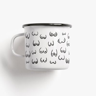 Taza esmaltada / amigos del pecho