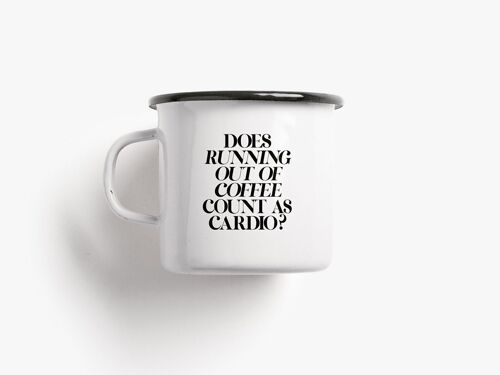 Tasse aus Emaille / Cardio