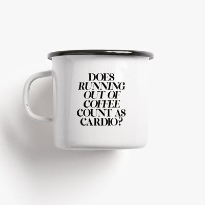 Tasse aus Emaille / Cardio