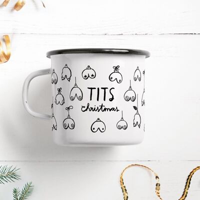 Enamel mug / Tits Christmas