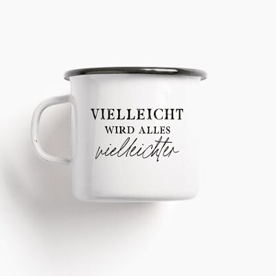 Tasse aus Emaille / Vielleichter