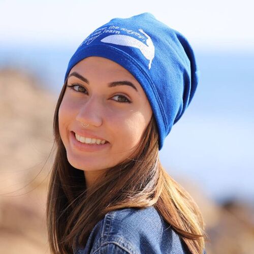 450 Waves Surf Beanies hat, Blue Sweatshirt Fabric Beanies