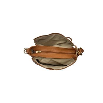 SAC 3 COMPARTIMENT CUIR GRAINE SOPHIE CAMEL 5