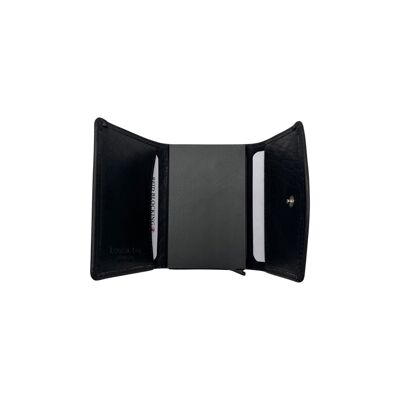 CLEMENT BLACK WILD LEATHER CARD HOLDER