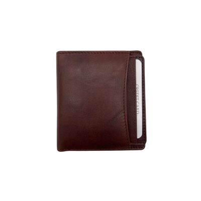 PORTE FEUILLE CUIR SAUVAGE FELIX MARRON