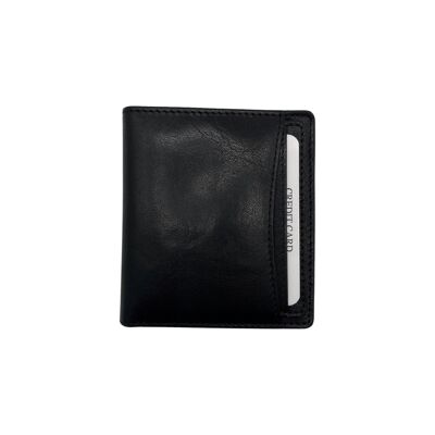 PORTE FEUILLE CUIR SAUVAGE FELIX NOIR