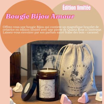 Bougie bijou Amour - Fraise des bois Caramel -Fête des Mères 4