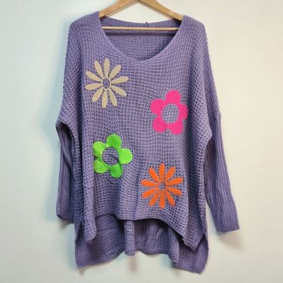 FLOWERS COLOR SWEATERS