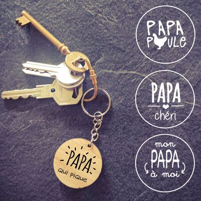 Schlüsselanhänger mit Papa-Mix-4-Logo