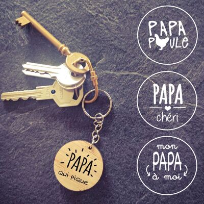 porte clé Papa mix 4 logo