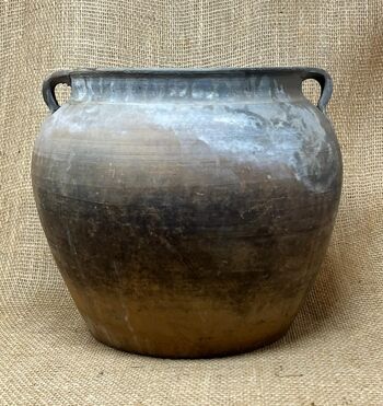 Pot en céramique Shanxi vintage gris marron KX3112B 1
